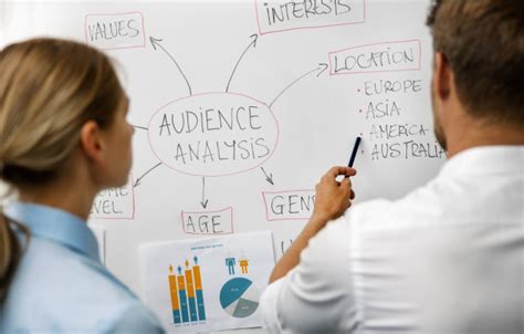 Coworkers sitting at a desk looking at analytics